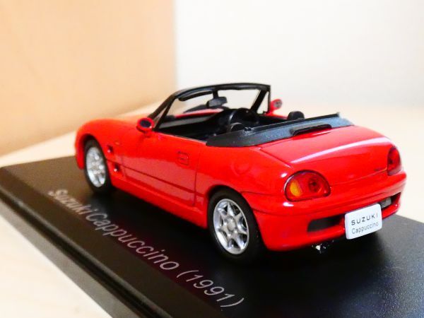 国産名車コレクション 1/43 スズキ カプチーノ Suzuki Cappuccino 1991 赤 アシェット 旧車 クラシックカー ミニカー TA_画像2