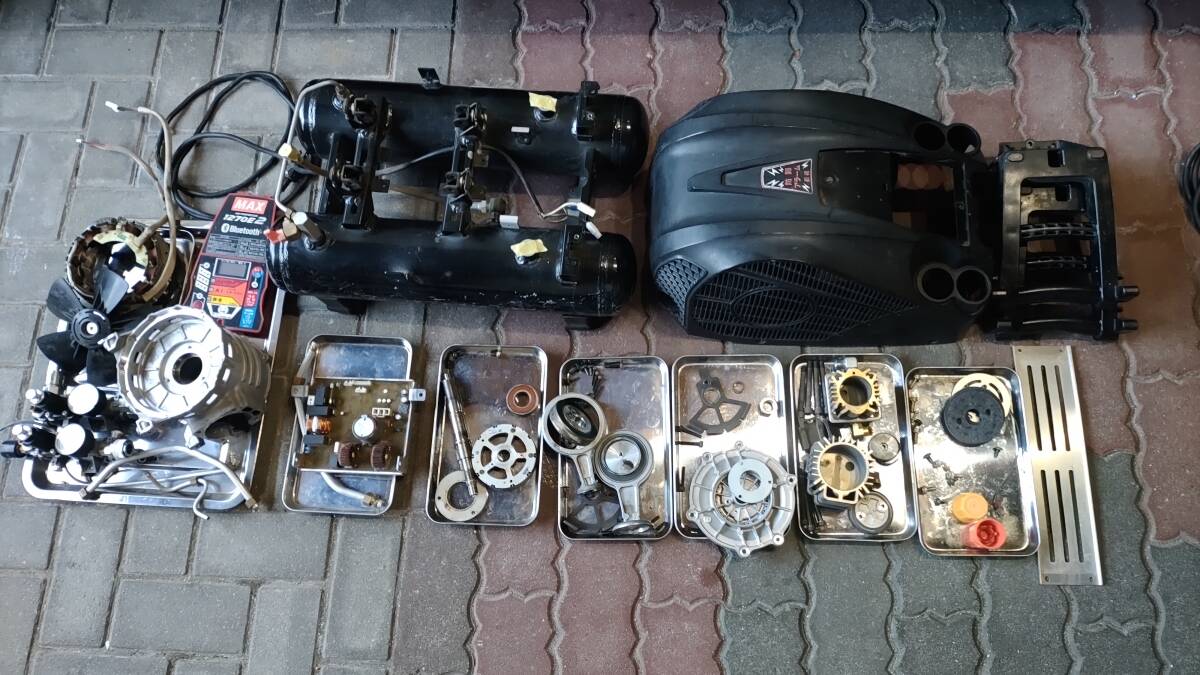 修理済み部品交換 マックスAK-HL1270E2高圧/常圧コンプレッサー 修理済み部品交換 マックスAK-HL1270E2高圧/常圧コンプレッサー