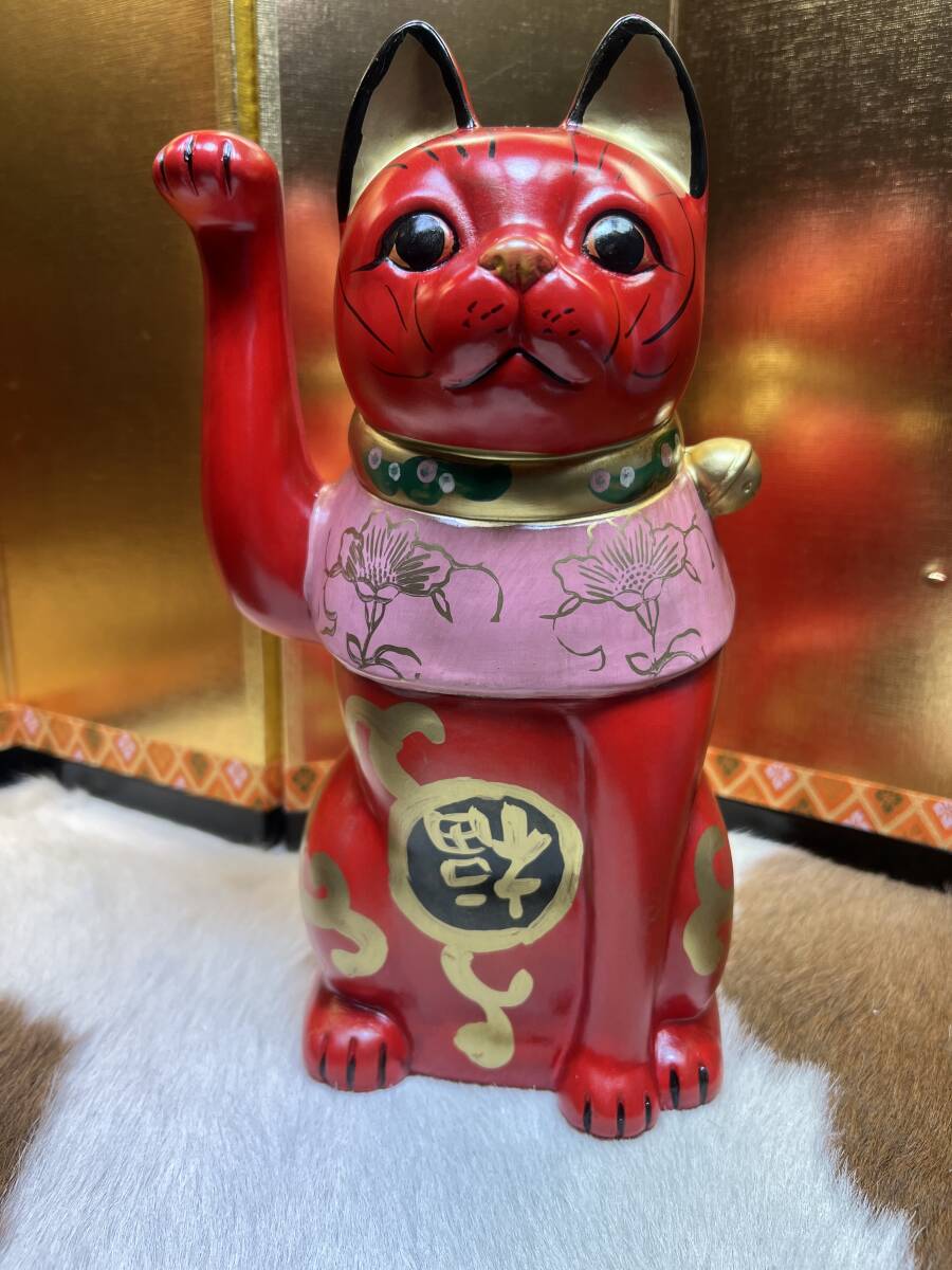 客の鈴なり 招き猫】まねき猫 開店祝い 縁起物 レトロ 客の鈴なり 招き猫】まねき猫 開店祝い 縁起物 レトロ