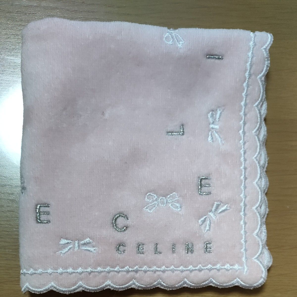 CELINE タオルハンカチ 刺繍