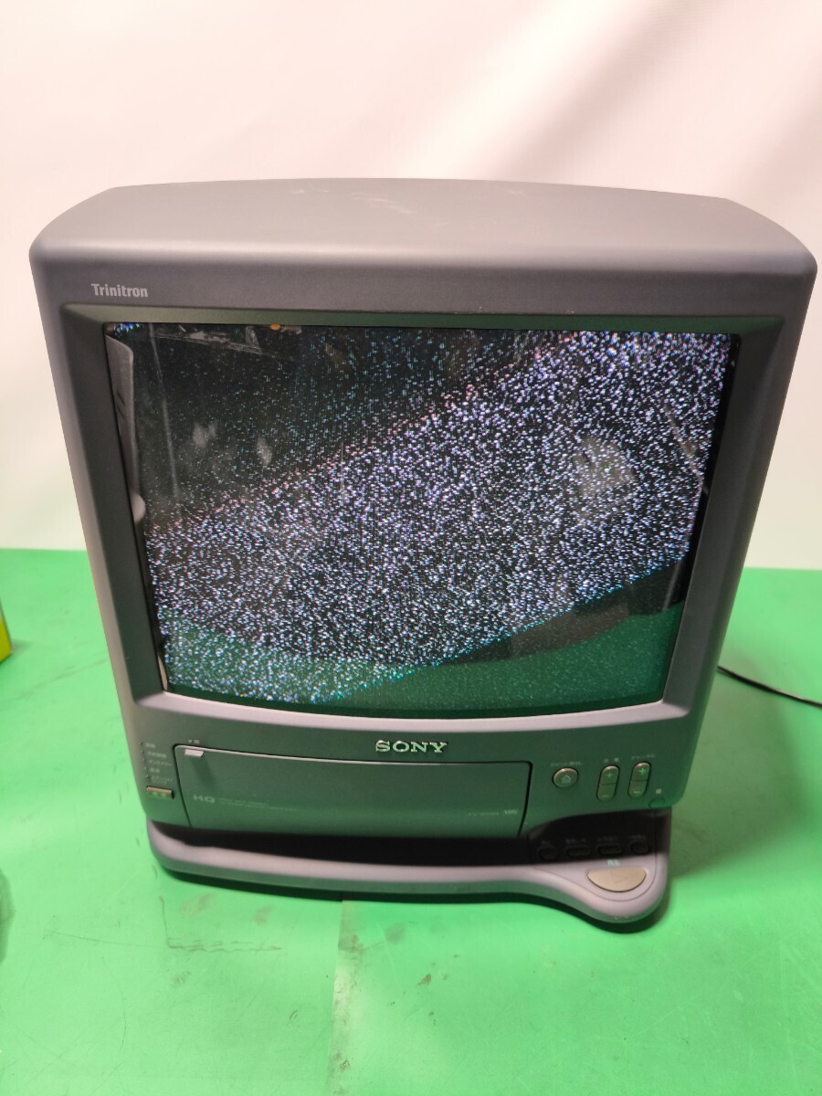 「2FZ51」 ソニー SONY テレビデオ ブラウン管テレビ トリニトロンカラービデオテレビ KV-14VH03 本体のみ 通電確認のみ_画像1