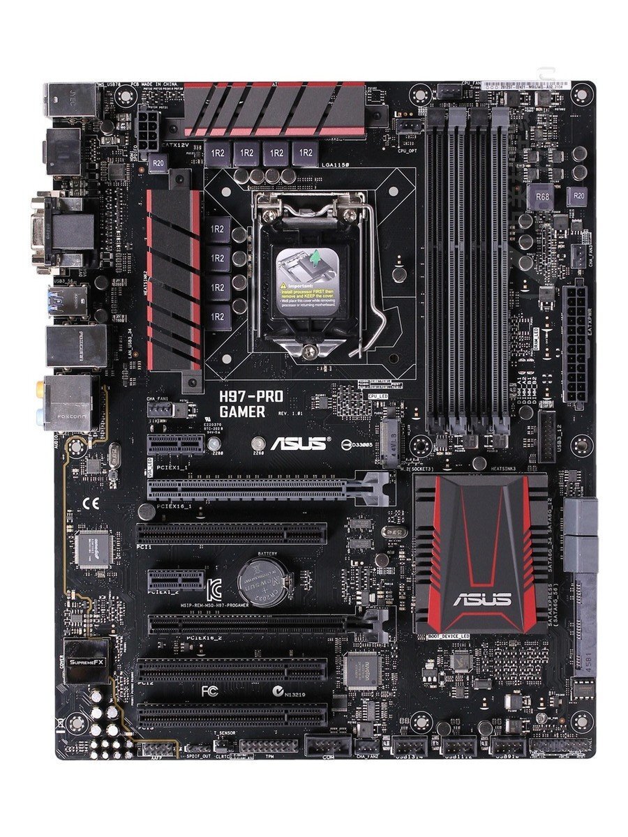 ASUS H97-PRO GAMER マザーボード Intel H97 LGA 1150 ATX メモリ最大32G対応 保証あり　_画像1