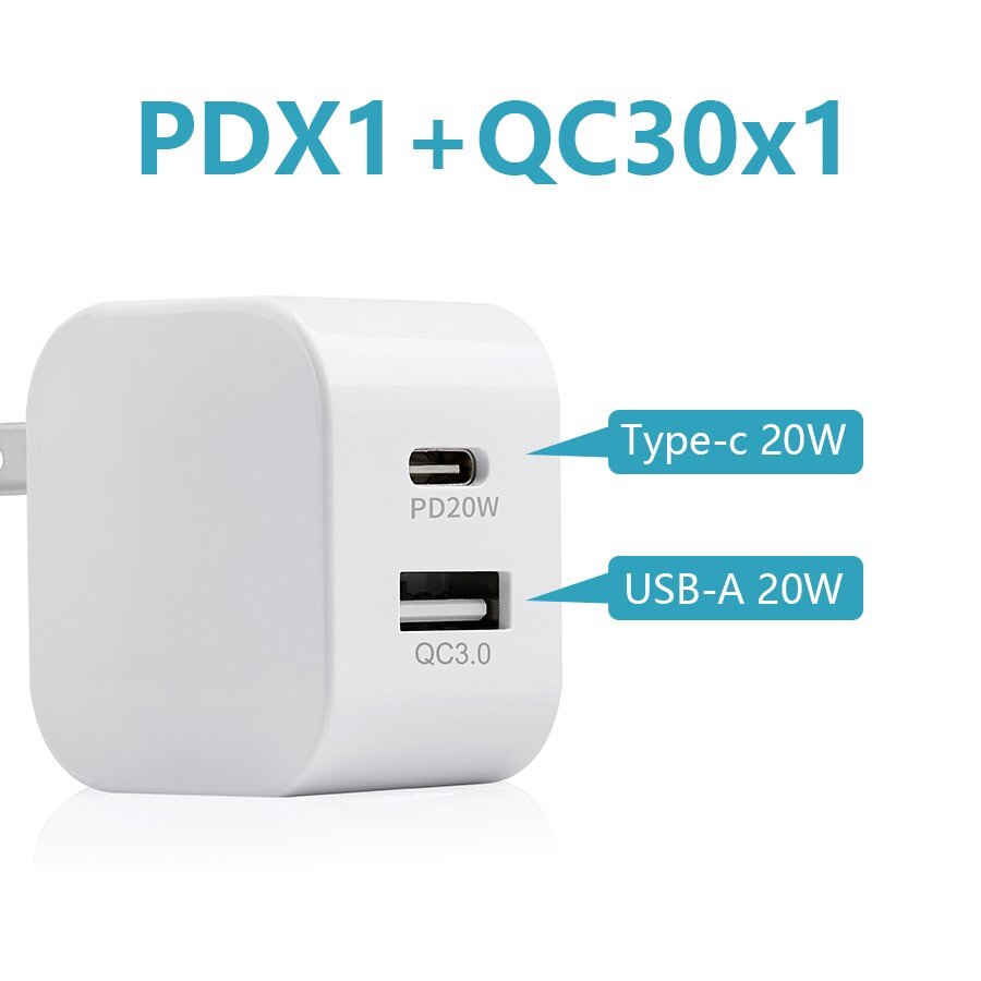 20W USB-C Type-C 急速充電器 PD3.0 QC3.0アダプター 同時充電 急速 高速充電 チャージャー スマホ Android/iOS /タブレットなどに対応の画像5