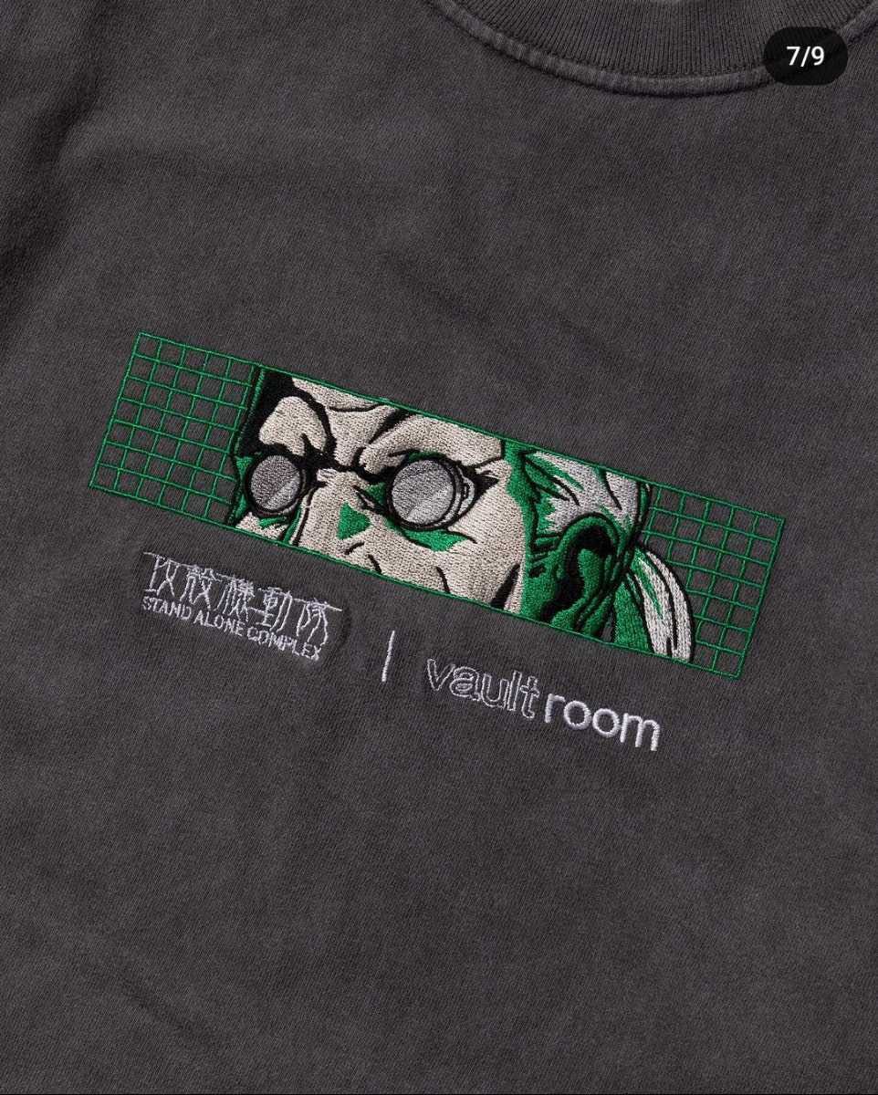 vaultroom × 攻殻機動隊S.A.C. BATOU TEE CHARCOAL バトー　 Tシャツ　Lサイズ