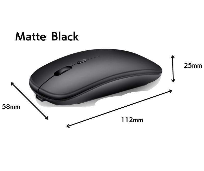 ワイヤレスマウス 無線 黒 USB充電_画像2