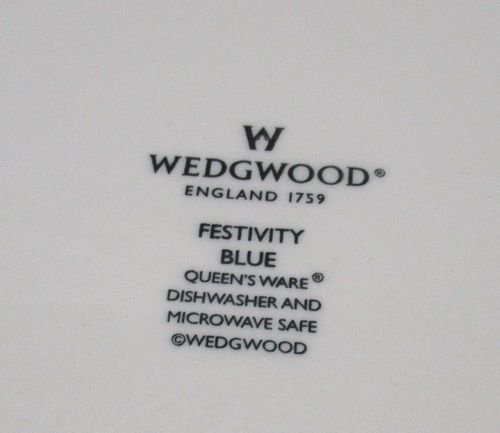 ♪WEDGWOOD FESTIVITY(ウエッジウッドフェスティビティ)お皿/プレート/平皿/食器/2枚セット/ブルー系/約27センチ_画像9