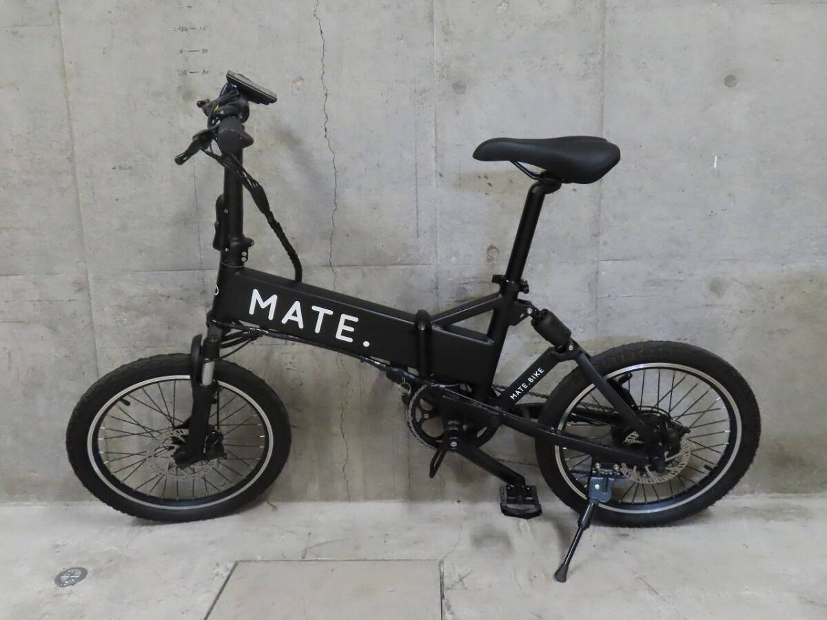 MATE CITY Mate City black 20×1.95 -inch folding site stand key ×2 electric bike E bike control 6k0515A-jitensha