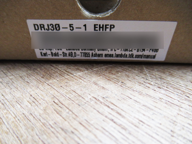 未使用品 TDK Lambda TDKラムダ DRJ30-5-1 EHFP DINレール取付け用スイッチング電源 10個セット 管理6M0511K-B6_画像3