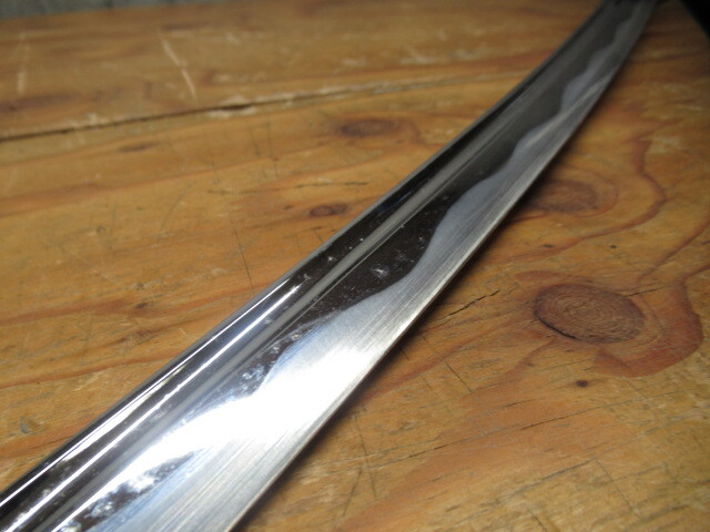 模造刀 日本刀 居合刀 全長約99cm 刃渡り約73cm 鞘抜き重量約855g 時代劇 侍 管理6k0513A-G01_画像3
