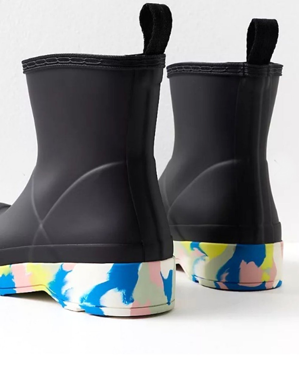  новый товар *HUNTER Hunter Play Short Splash подошва ботинки UK4 23cm водонепроницаемый резиновые сапоги сапоги уличный fes