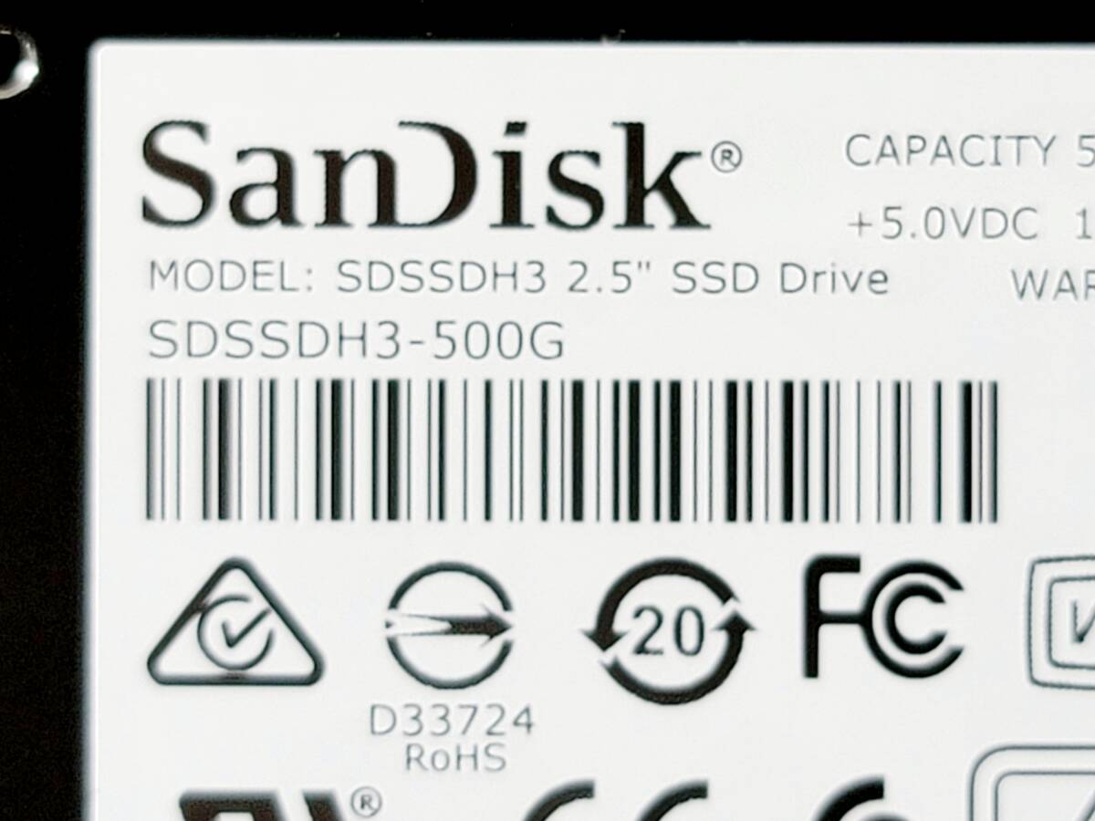 サンディスク SANDISK SDSSDH3-500G-J25 [サンディスク ウルトラ 3D SSD ソリッド ステート ドライブ 500GB] _画像3