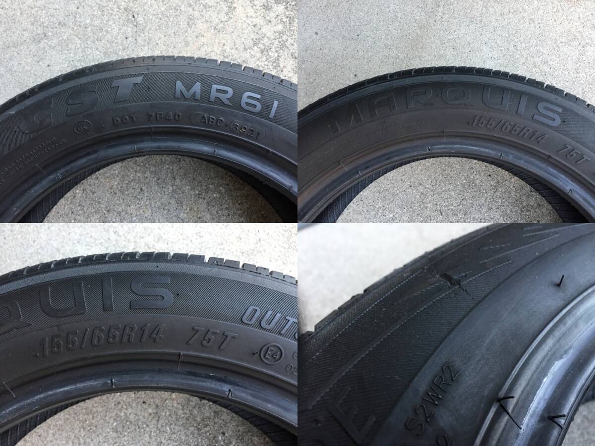 155/65R14 4本セット　★2021年製　溝約6mm★ 　送料5020円/4本で～ 　MARQUIS　CST　MR61　75T_画像9