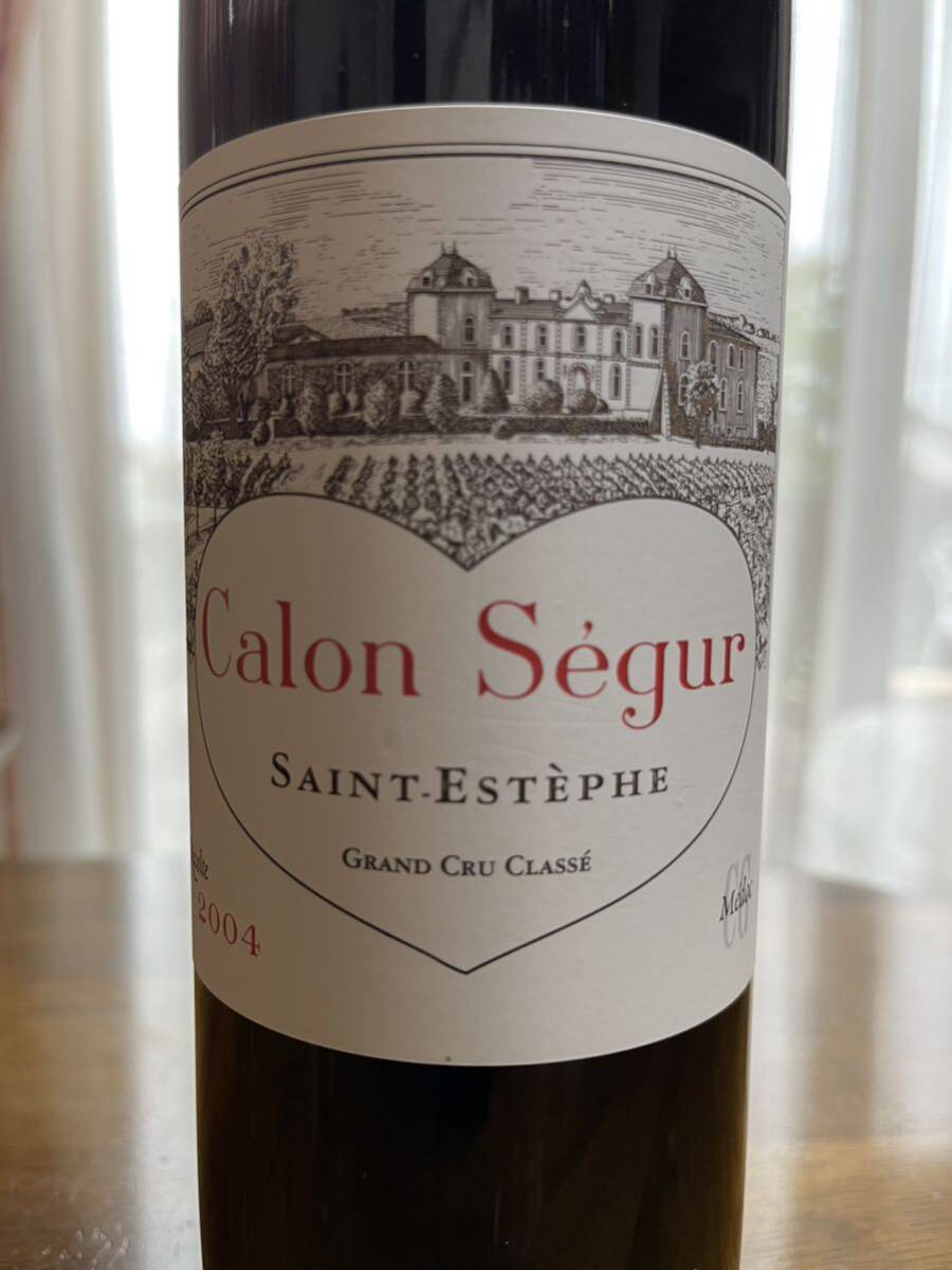 CHATEAU Calon-Segur カロンセギュール 2004 ① フランス ビンテージ 赤ワイン 750ml 13% 個人コレクションの画像2