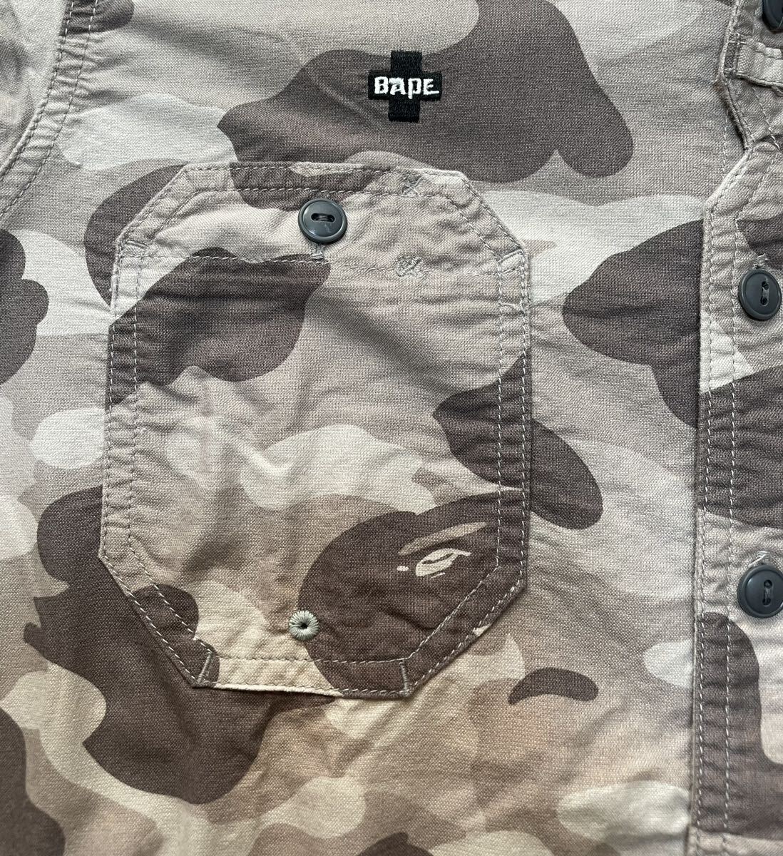 A BATHING APE A Bathing Ape long sleeve S camouflage camouflage grey gray 