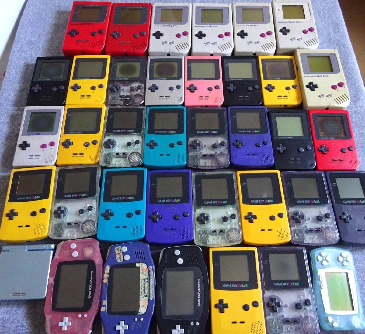 Nintendo 任天堂 ゲームボーイ 本体 GB まとめて36台セット 初代 ゲームボーイカラー ポケット アドバンス SP 動作未確認 ジャンク