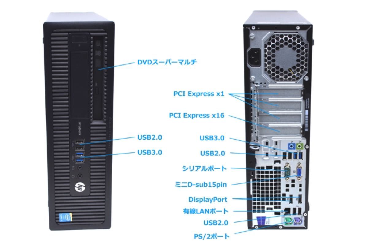 超高速 PC HP 600G1 /800G1 Core i5-第四世代/SSD256GB+大容量HDD500GB/メモリ16GB/