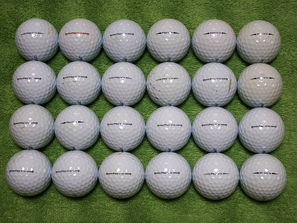 １円～送料無料 タイトリスト プロV1x 24個　ロストボール　Titleist　prov1x ゴルフボール_画像4