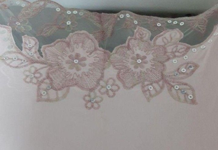 【新品】スパンコールいっぱい可愛い日傘 ギラロッシュ ピンク 花柄刺繍