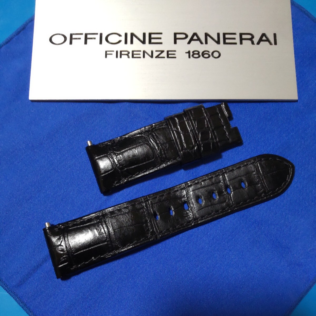 OFFICINE PANERAI стандартный Officine Panerai оригинальный чёрный черный есть гетры черный ko ремешок ремень BDR D пряжка 24 / 22 mm 5 раз ранг 