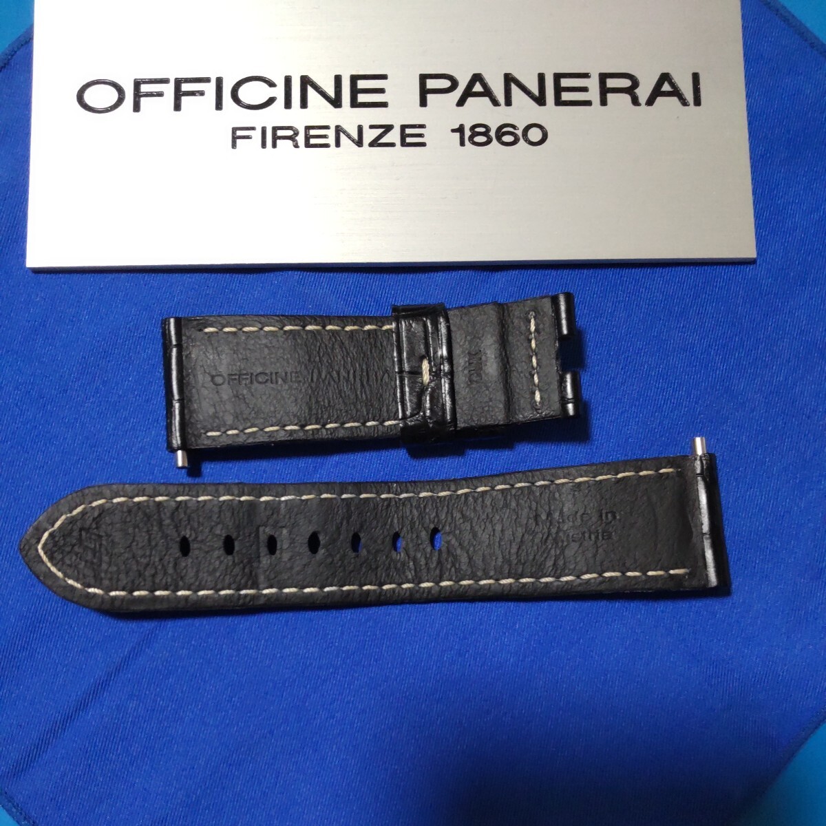 OFFICINE PANERAI  правильный    OFF ... ...  оригинальный   черный   черный  ...  ремень  ремень  BDR D пряжка  24 / 22 mm  черный  /  белый  стежок 