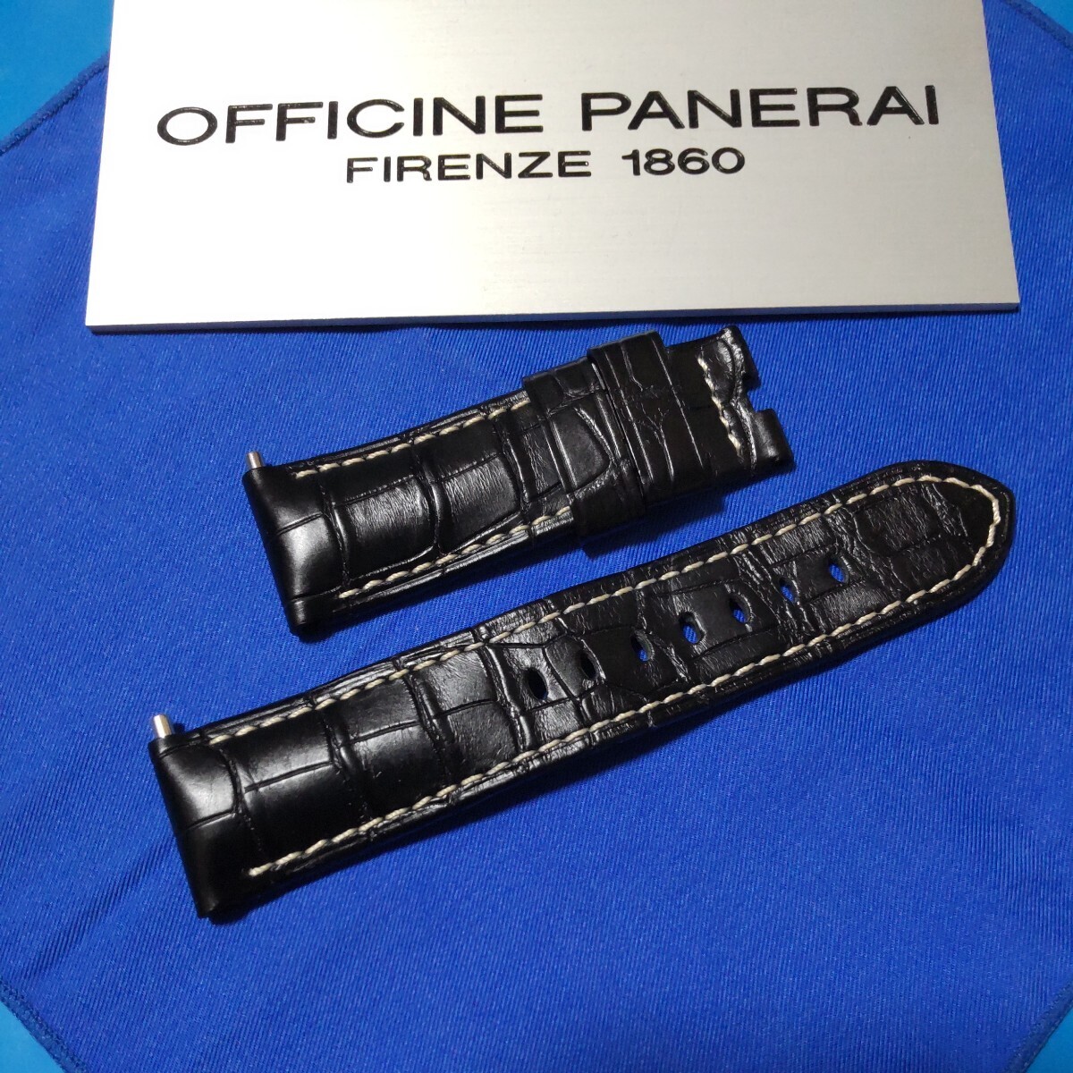 OFFICINE PANERAI  правильный    OFF ... ...  оригинальный   черный   черный  ...  ремень  ремень  BDR D пряжка  24 / 22 mm  черный  /  белый  стежок 