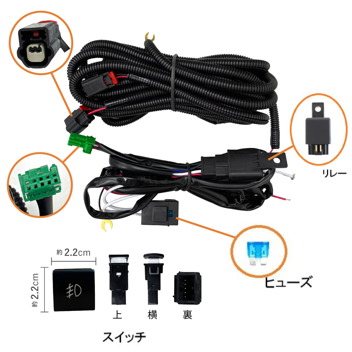 送料込 トヨタ ヤリス YARIS 2020y- フロント LED フォグランプ 左右 MXPH10 MXPH15 MXPA15 KSP210 MXPA10 セット キット ライト KIT SET_画像2