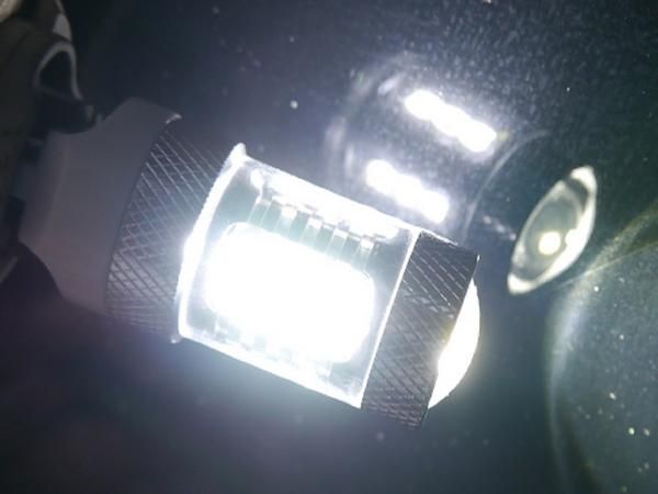 LED S25 1157 ダブル球 バルブ ホワイト 1個 ピン角 180度 段違い 22W 12V 24V ブレーキ ストップ 交換用 球 単品 白 定形外 送料無料の画像2