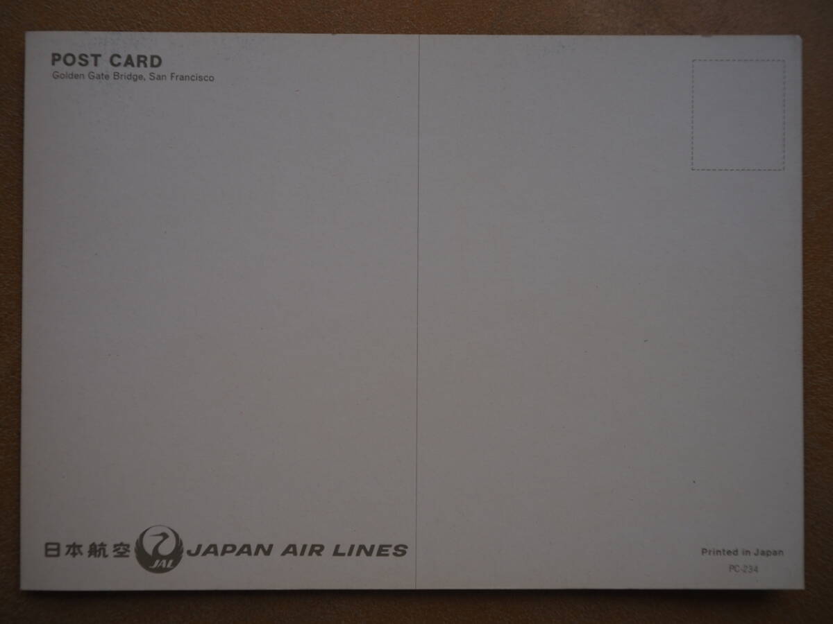 JAL 日本航空 U.S.サンフランシスコ【金門橋】絵葉書の画像3