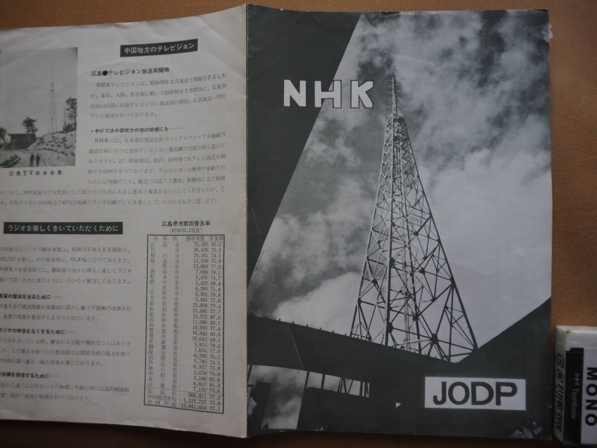 昭32　JODP【NHK 尾道放送局】案内　＊広島、ラジオ＊_画像1