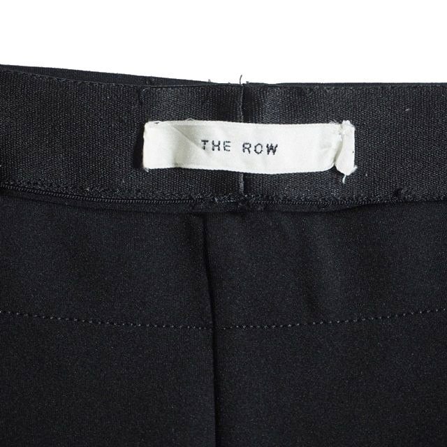 C2034f50　▼THE ROW ザロウ▼　USA製 THILDE PANT ナイロン ストレッチ フロントスリット レギンスパンツ ブラック S / 黒 スリム 春～秋_画像6