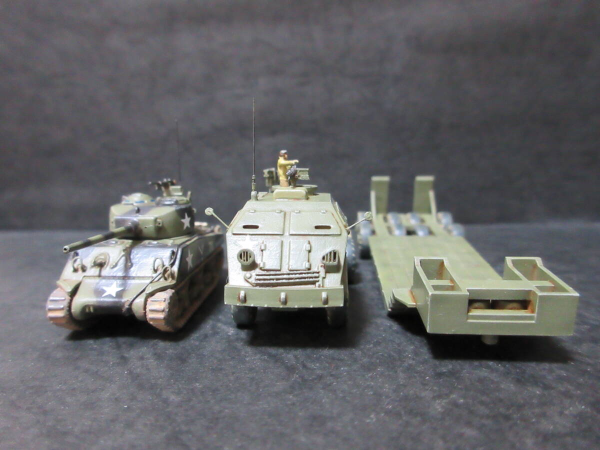 1/144完成品 M26戦車回収車(ドラゴンワゴン)牽引姿勢 & M4A3(76)W VVSSシャーマン戦車_画像6