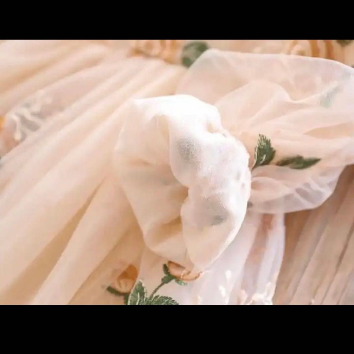 【140】人気キッズドレス　花柄刺繍ワンピース　結婚式フォーマル入学式発表会
