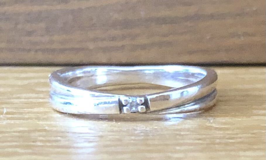 4°C 指輪 リング ダイヤモンド 0.02ct シルバー 8号 ヨンドシーの画像1