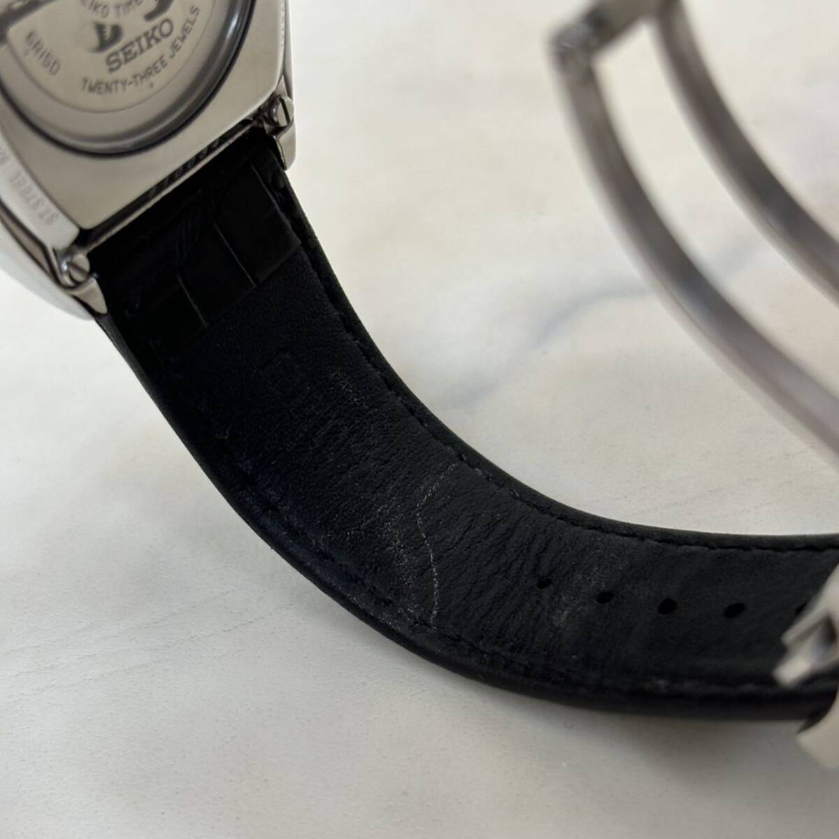 極美品 セイコー プレザージュ SARX051 自動巻き 6R15-03T0 23石 裏スケ 琺瑯ダイヤル 純正本革ベルト 腕時計 SEIKO メンズの画像6