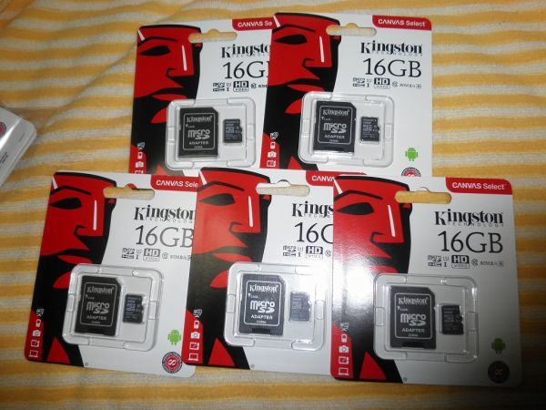 Kingston microSDHC CARD 16GB CLASS 10 UHS-I OK WITH ADAPTER Canvas Select SDCS/16GB KING STONE TECHNOLOGY X5 NO2_画像1