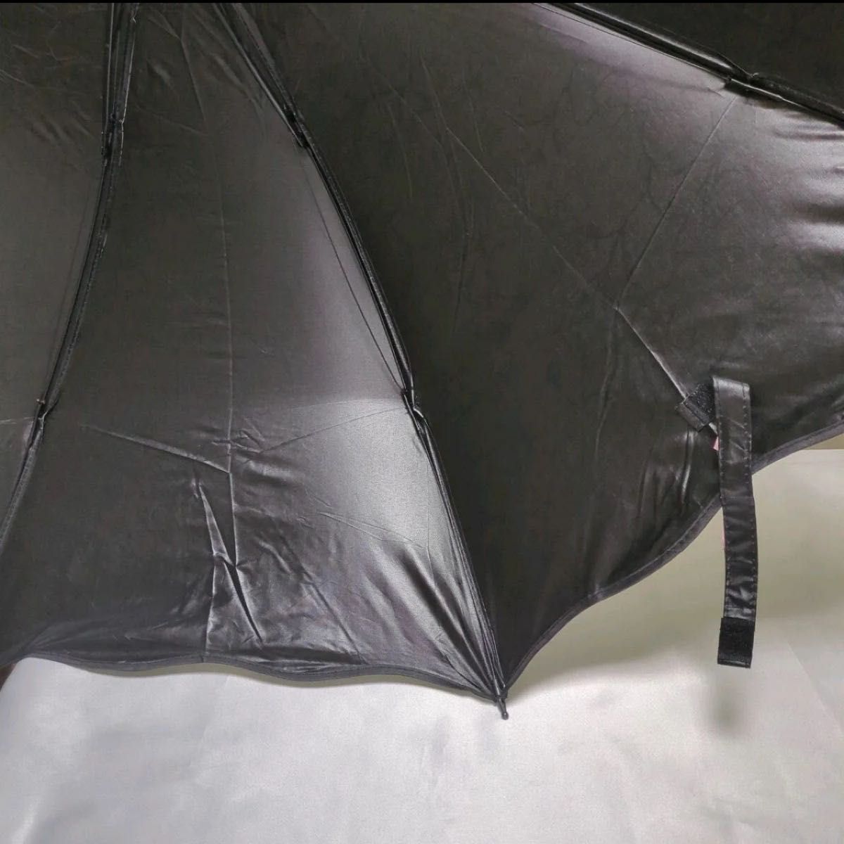 新品　晴雨兼用　折りたたみ傘　遮光　花柄　レディース　日傘　コンパクト　上品　きれいめ　ブラック　黒