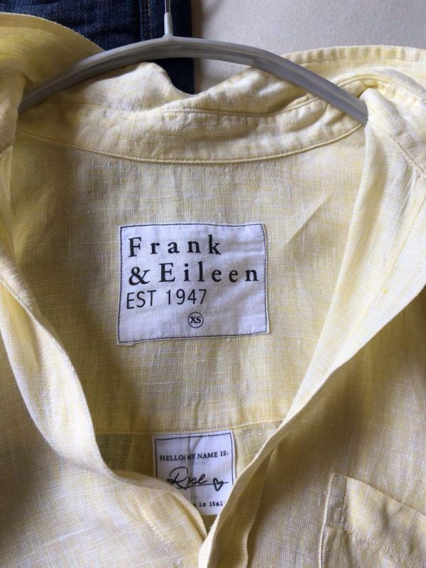 フランクアンドアイリーン ローズ Frank&Eileen Roseの 上質リネン麻100%大人可愛いきれい色ゆったりスキッパーシャツ♪_画像4