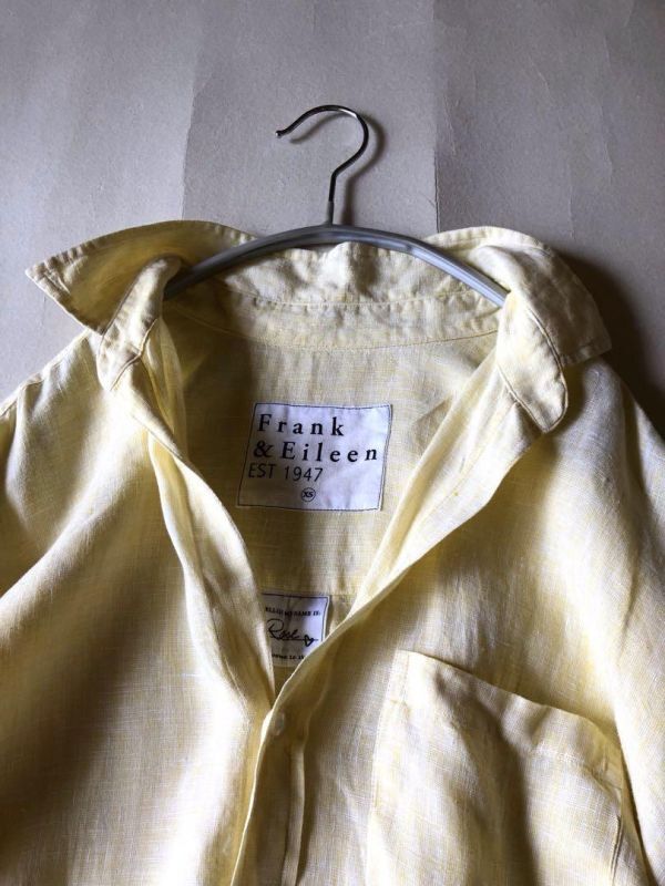 フランクアンドアイリーン ローズ Frank&Eileen Roseの 上質リネン麻100%大人可愛いきれい色ゆったりスキッパーシャツ♪_画像3