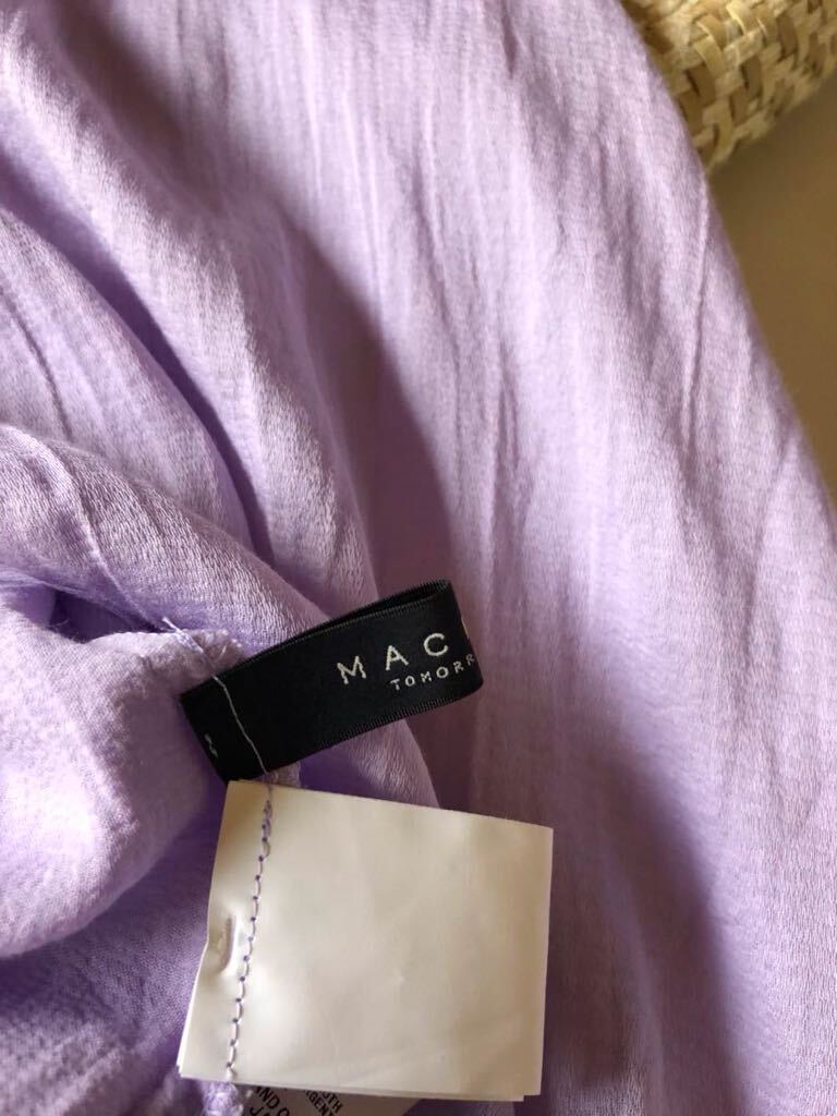 トゥモローランド マカフィー MACPHEE 上質コットン100%きれい色ゆったりウエストドロストリボン羽織りスキッパーシャツワンピース♪の画像7