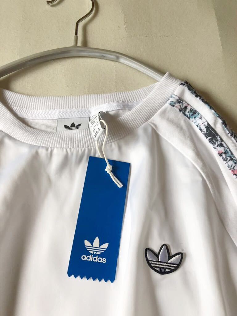  tag attaching unused! Adidas adidas adult pretty to ref . il Logos Lee stripe s unusual material switch waist do Lost ribbon T-shirt!