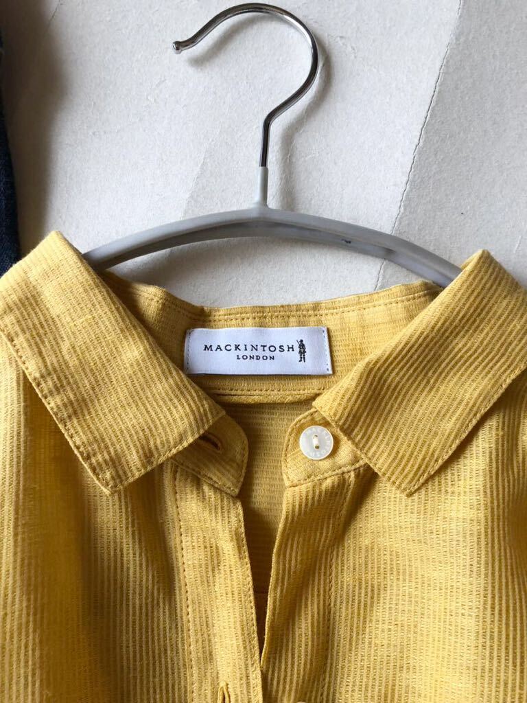  Macintosh London MACKINTOSH LONDON взрослый симпатичный свободно прекрасное качество linen хлопок рубашка!