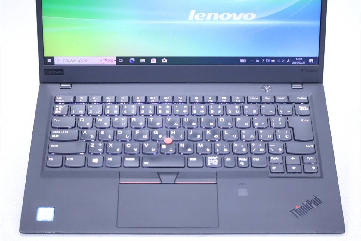【1円～】Office2021搭載！バッテリー良好！薄型軽量PC！ThinkPad X1 Carbon Gen6 i5-8250U RAM8GB SSD128GB 14.0FHD Win10の画像2