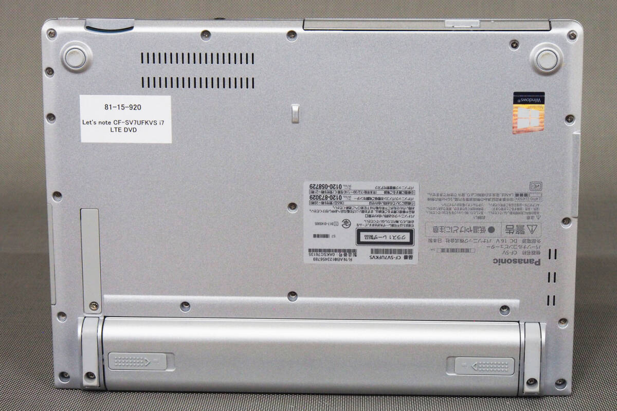 【即配】i7×Win11×Office2019×DVDドライブ搭載！LTE対応 Let's note CF-SV7UFKVS i7-8650U RAM16G SSD512G 12.1型WUXGA_画像6