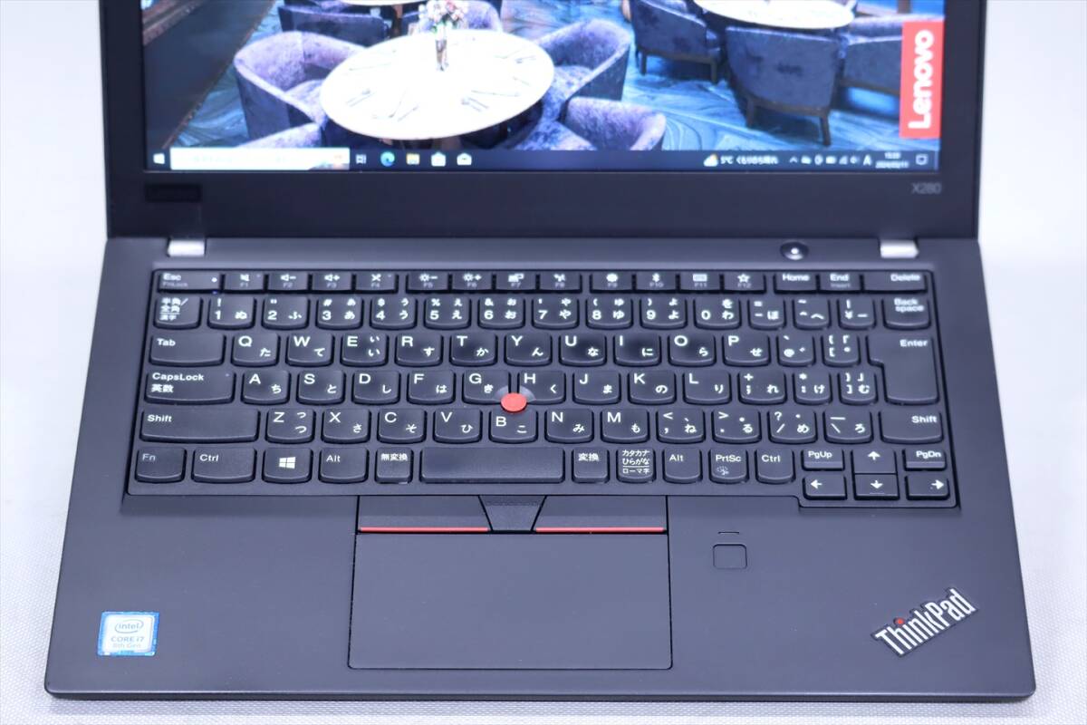 【1円～】Corei7モデル！大容量SSD搭載！12.5型FHD液晶コンパクトPC！ThinkPad X280 i7-8550U RAM16GB SSD512GB 12.5FHD Win10　顔認証_画像2