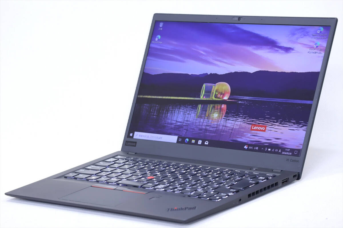 【即配】Corei7モデル！快適メモリ搭載！バッテリー良好！ThinkPad X1 Carbon i7-8550U RAM16GB SSD256GB 14.0FHD Win10_画像1