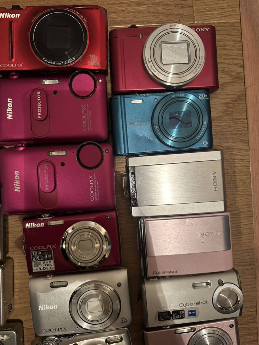 【大量1円スタート】Canon Nikon OLYMPUS SONY FUJIFILM デジカメ コンパクトデジタルカメラ 大量セット 51台 まとめて 動作未確認_画像2