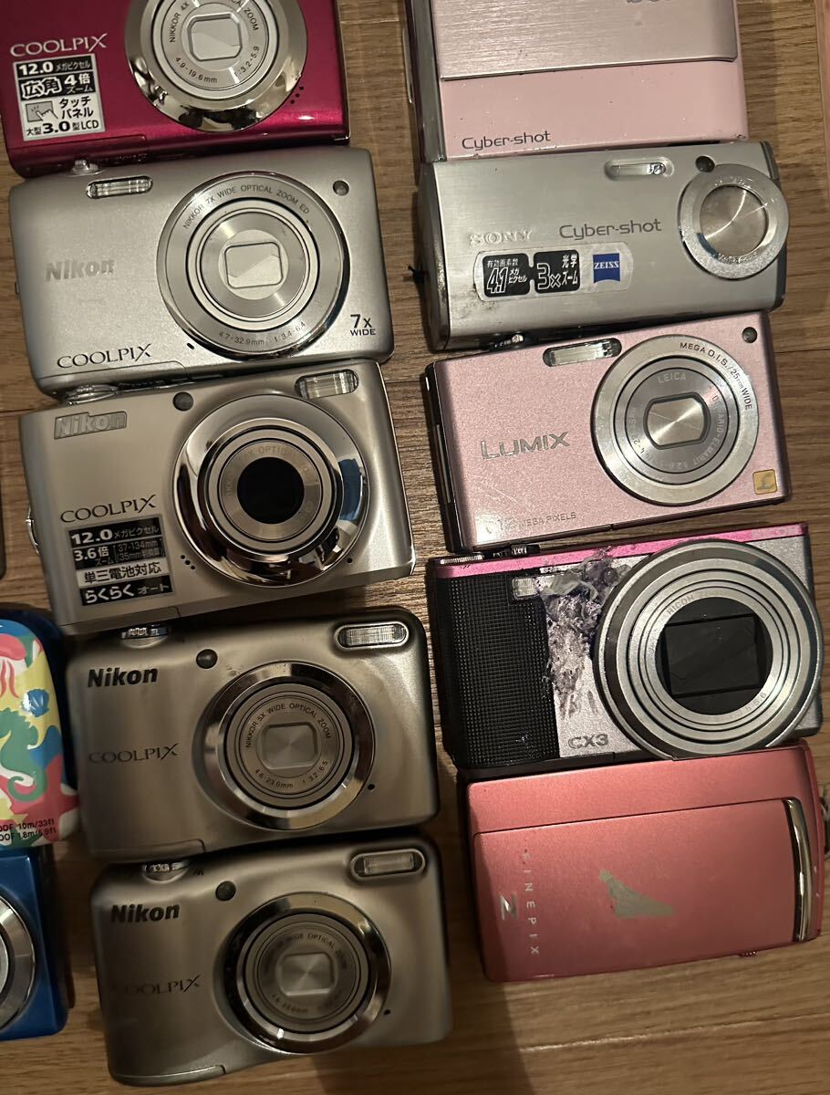 【大量1円スタート】Canon Nikon OLYMPUS SONY FUJIFILM デジカメ コンパクトデジタルカメラ 大量セット 51台 まとめて 動作未確認_画像3