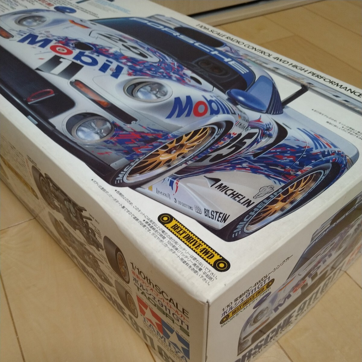 タミヤ 電動RC TAMIYA 絶版 4WDレーシングカー 未組み立て RC ポルシェ 911 GT1 レアの画像2