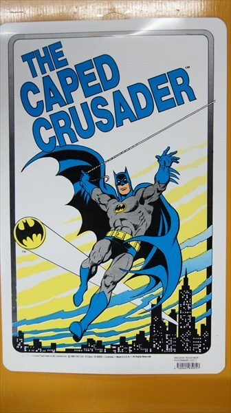 DCコミックス BATMAN パーキング サインボード バットマン THE CAPED CRUSADER 1980年代 当時物 [未使用品]_画像1