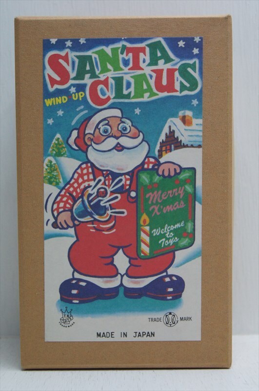 T.K TOYS SANTA CLAUS/ Santa Claus tin plate zen my type made in Japan north . collection box attaching miscellaneous goods 